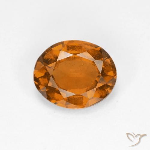 1.52ct Натуральный Средний апельсин Гранат Гессонит, Овал, Чистота VS