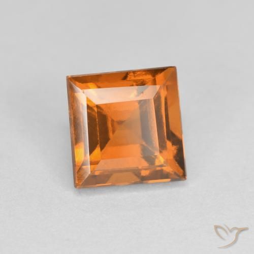1.48ct Натуральный Средний апельсин Гранат Гессонит, Квадрат, Чистота VS