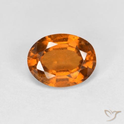1.27ct Натуральный Средний апельсин Гранат Гессонит, Овал, Чистота VS