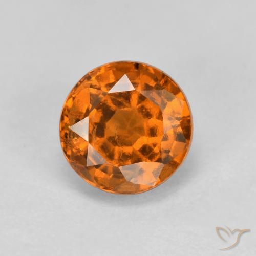 1.02ct Натуральный Средний апельсин Гранат Гессонит, Круглый, Чистота VS
