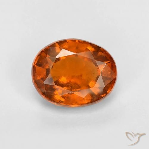 2.07ct Натуральный Средне-темно-оранжевый Гранат Гессонит, Овал, Чистота VS