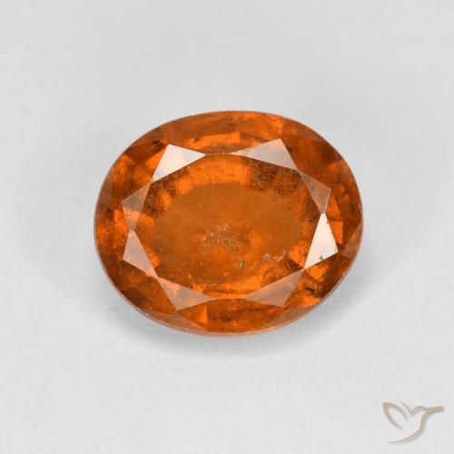 2.25ct Натуральный Средний апельсин Гранат Гессонит, Овал, Чистота VS