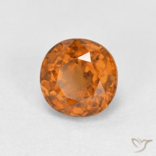 1.09ct Натуральный Средний апельсин Гранат Гессонит, Круглый, Чистота VS