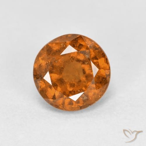 1.05ct Натуральный Земля Оранжевый Гранат Гессонит, Круглый, Чистота VS