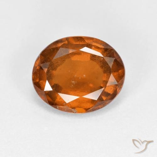 2.30ct Натуральный Средне-темно-оранжевый Гранат Гессонит, Овал, Чистота VS