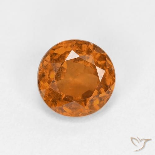 0.89ct Натуральный Средний апельсин Гранат Гессонит, Круглый, Чистота VS