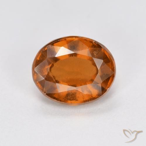 1.83ct Натуральный Средне-темно-оранжевый Гранат Гессонит, Овал, Чистота VS