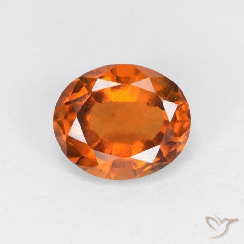 1.48ct Натуральный Medium Dark-Orange Гранат Гессонит, Овал, Чистота VS