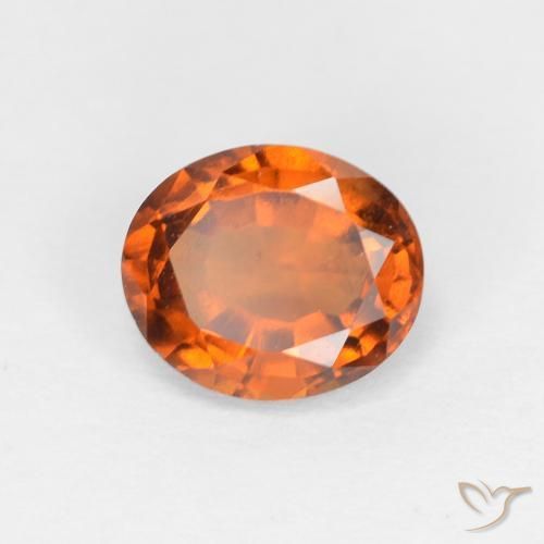 1.48 карата, натуральный Medium Dark-Orange Гранат Гессонит, Овал, Чистота VS