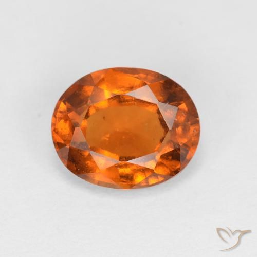 1.45ct Натуральный Medium Dark-Orange Гранат Гессонит, Овал, Чистота VS