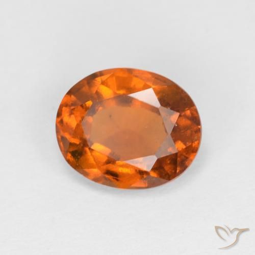 1.45 карата, натуральный Medium Dark-Orange Гранат Гессонит, Овал, Чистота VS