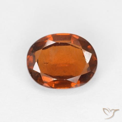 1.59ct Натуральный Темно-оранжевый Гранат Гессонит, Овал, Чистота VS
