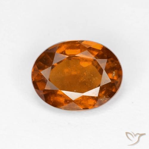 2.05ct Натуральный Medium Dark-Orange Гранат Гессонит, Овал, VS-SI