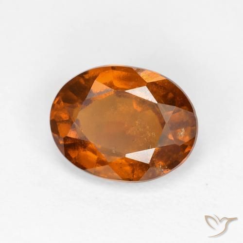 2.05 карата, натуральный Medium Dark-Orange Гранат Гессонит, Овал, VS-SI
