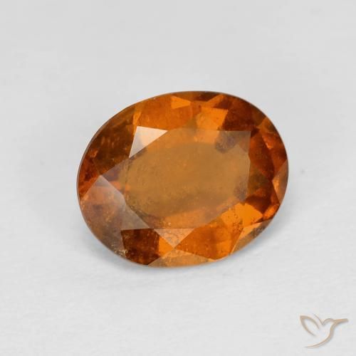 2.35 карата, натуральный Medium Dark-Orange Гранат Гессонит, Овал, Чистота VS