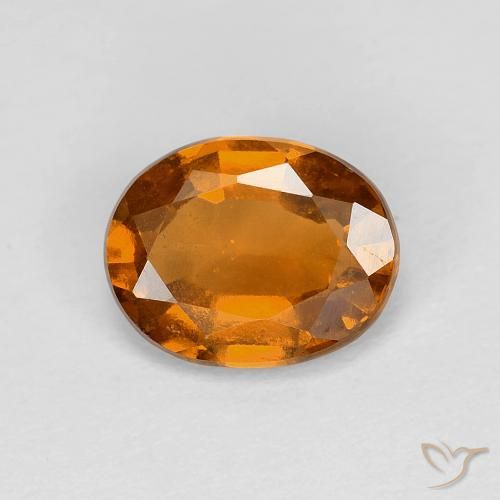 1.75ct Натуральный Средний апельсин Гранат Гессонит, Овал, Чистота VS
