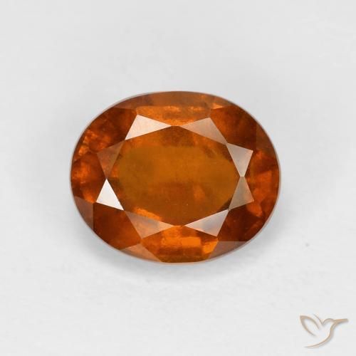 2.16ct Натуральный Темно-оранжевый Гранат Гессонит, Овал, Чистота VS