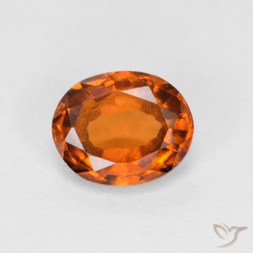 1.34ct Натуральный Medium Dark-Orange Гранат Гессонит, Овал, Чистота VS
