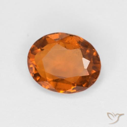 1.57 карата, натуральный Medium Dark-Orange Гранат Гессонит, Овал, Чистота VS