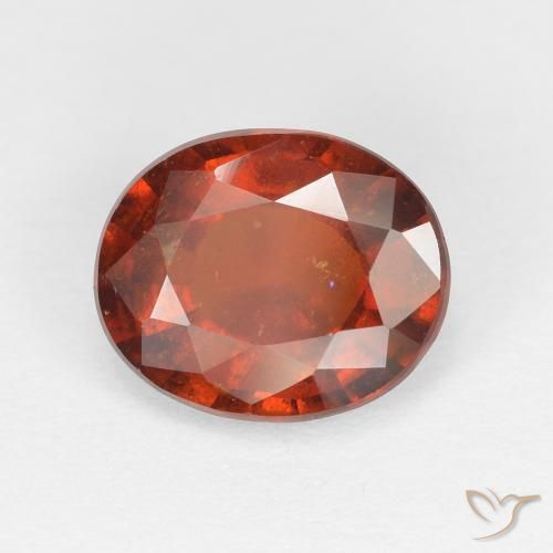 2.05ct Натуральный Средний красный Гранат Гессонит, Овал, Чистота VS