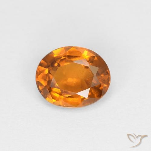 0.94ct Натуральный Коричневато-оранжевый Гранат Гессонит, Овал, Чистота VS
