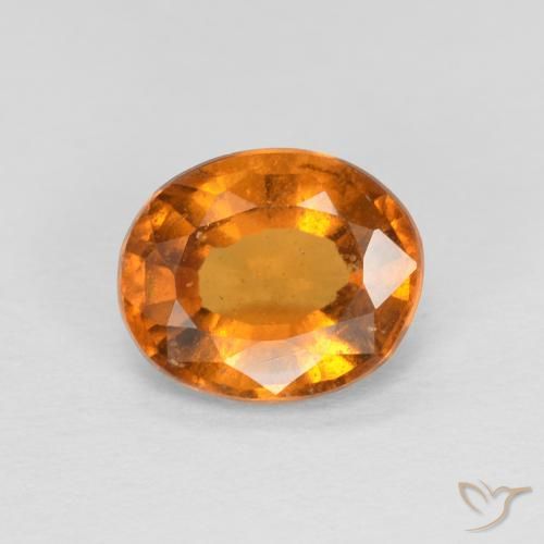 1.36ct Натуральный Абрикос Апельсин Гранат Гессонит, Овал, Чистота VS