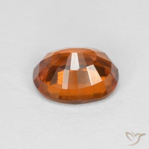 1.61 карата, натуральный Medium Dark-Orange Гранат Гессонит, Овал, VVS-VS