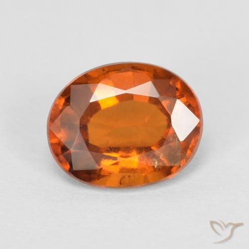 2.01ct Натуральный Medium Dark-Orange Гранат Гессонит, Овал, Чистота VS