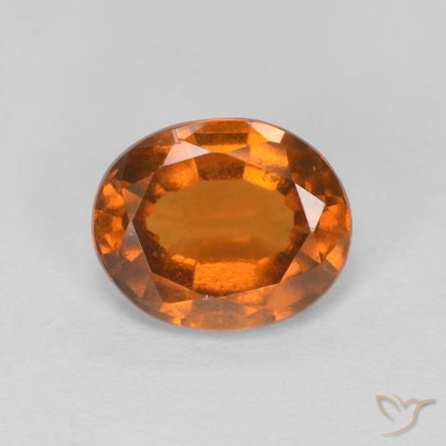 2.08ct Натуральный Medium Dark-Orange Гранат Гессонит, Овал, VVS-VS