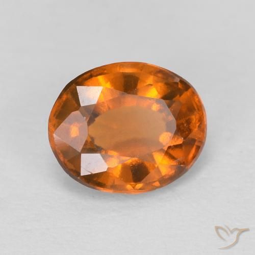 1.16ct Натуральный Medium Dark-Orange Гранат Гессонит, Овал, VVS-VS