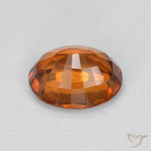 1.16 карата, натуральный Medium Dark-Orange Гранат Гессонит, Овал, VVS-VS