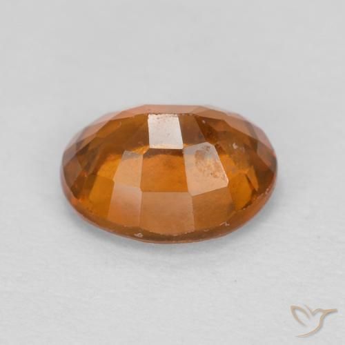 1.26 карата, натуральный Medium Dark-Orange Гранат Гессонит, Овал, Чистота VS