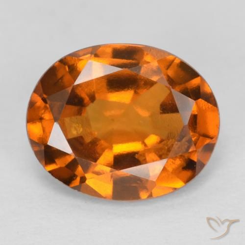 1.84ct Натуральный Темно-оранжевый Гранат Гессонит, Овал, Чистота VS