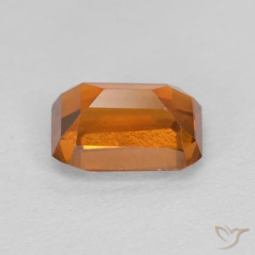 1.17 карата, натуральный Medium Dark-Orange Гранат Гессонит, Октагон / Изумрудная Огранка, VVS-VS