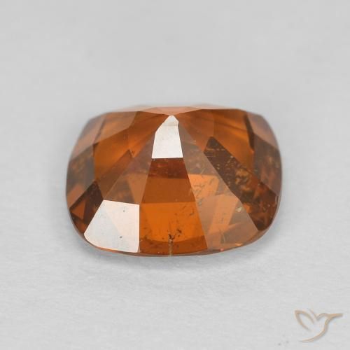 1.74 карата, натуральный Medium Dark-Orange Гранат Гессонит, Подушка, VVS-VS