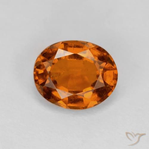 2.01ct Натуральный Medium Dark-Orange Гранат Гессонит, Овал, VVS-VS