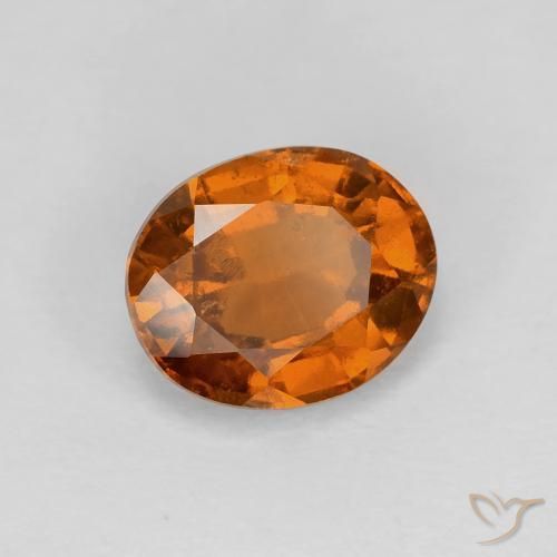 2.01 карата, натуральный Medium Dark-Orange Гранат Гессонит, Овал, VVS-VS