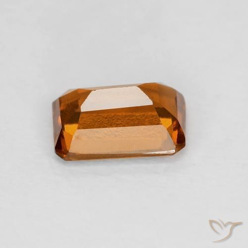 1.06 карата, натуральный Medium Dark-Orange Гранат Гессонит, Октагон / Изумрудная Огранка, VVS-VS