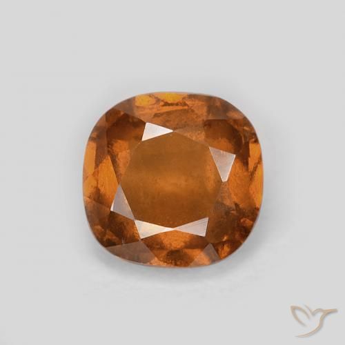 1.12ct Натуральный Medium Dark-Orange Гранат Гессонит, Подушка, Чистота VS