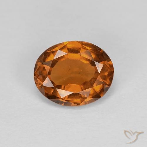 1.16ct Натуральный Темно-оранжевый Гранат Гессонит, Овал, Чистота VS