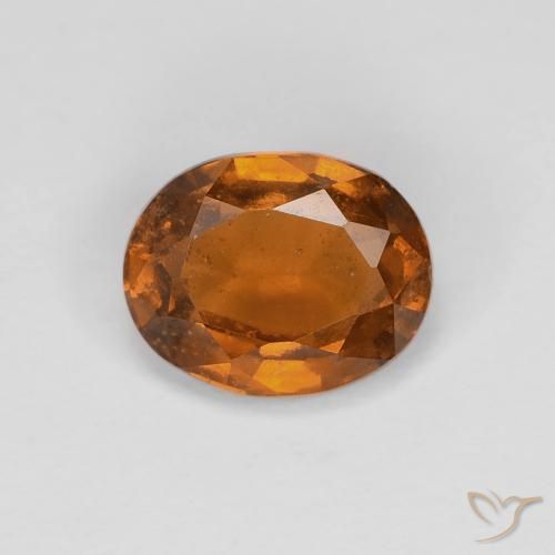 1.29ct Натуральный Темно-оранжевый Гранат Гессонит, Овал, Чистота VS
