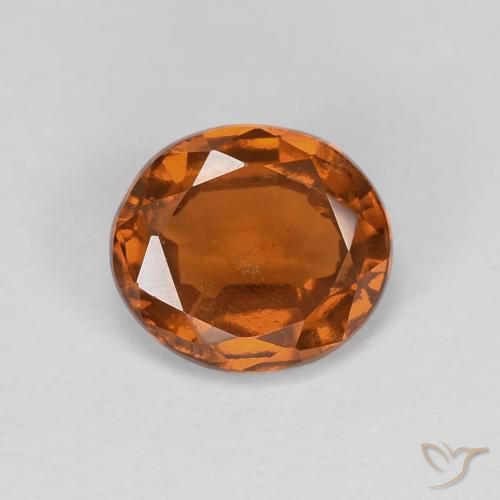 1.21ct Натуральный Medium Dark-Orange Гранат Гессонит, Овал, Чистота VS