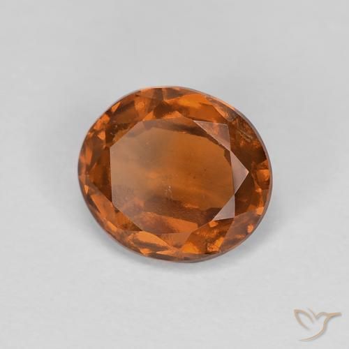 1.21 карата, натуральный Medium Dark-Orange Гранат Гессонит, Овал, Чистота VS