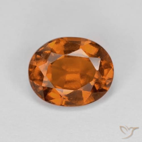 1.21ct Натуральный Красновато-оранжевый Гранат Гессонит, Овал, Чистота VS