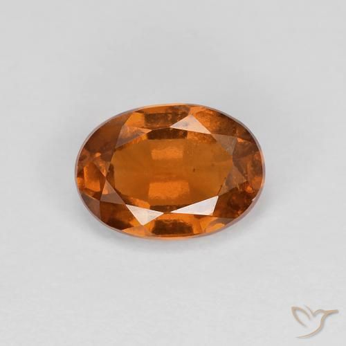 0.95ct Натуральный Темно-оранжевый Гранат Гессонит, Овал, Чистота VS