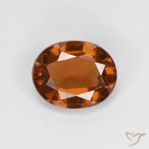 1.56ct Натуральный Темно-оранжевый Гранат Гессонит, Овал, Чистота VS