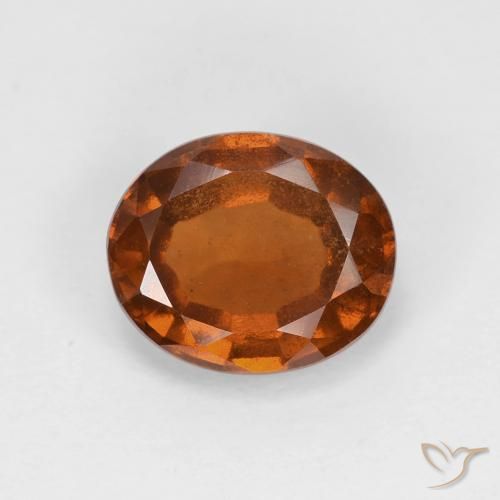 1.74ct Натуральный Темно-оранжевый Гранат Гессонит, Овал, Чистота VS