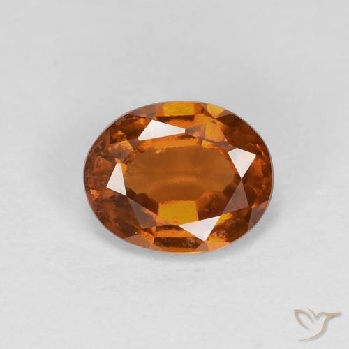 1.19ct Натуральный Medium Dark-Orange Гранат Гессонит, Овал, Чистота VS