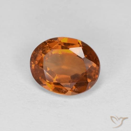 1.19 карата, натуральный Medium Dark-Orange Гранат Гессонит, Овал, Чистота VS