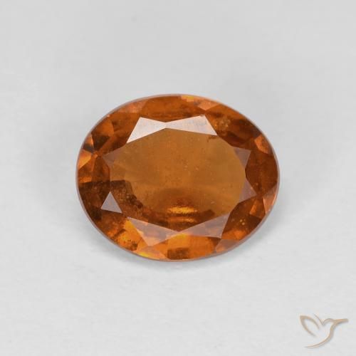 1.29ct Натуральный Темно-оранжевый Гранат Гессонит, Овал, Чистота VS